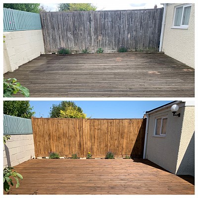Deck Clean and Stain application worthing