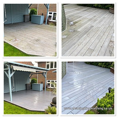 Composite decking deep cleaning worthing