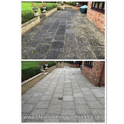 Patio restoration clean #Worthing