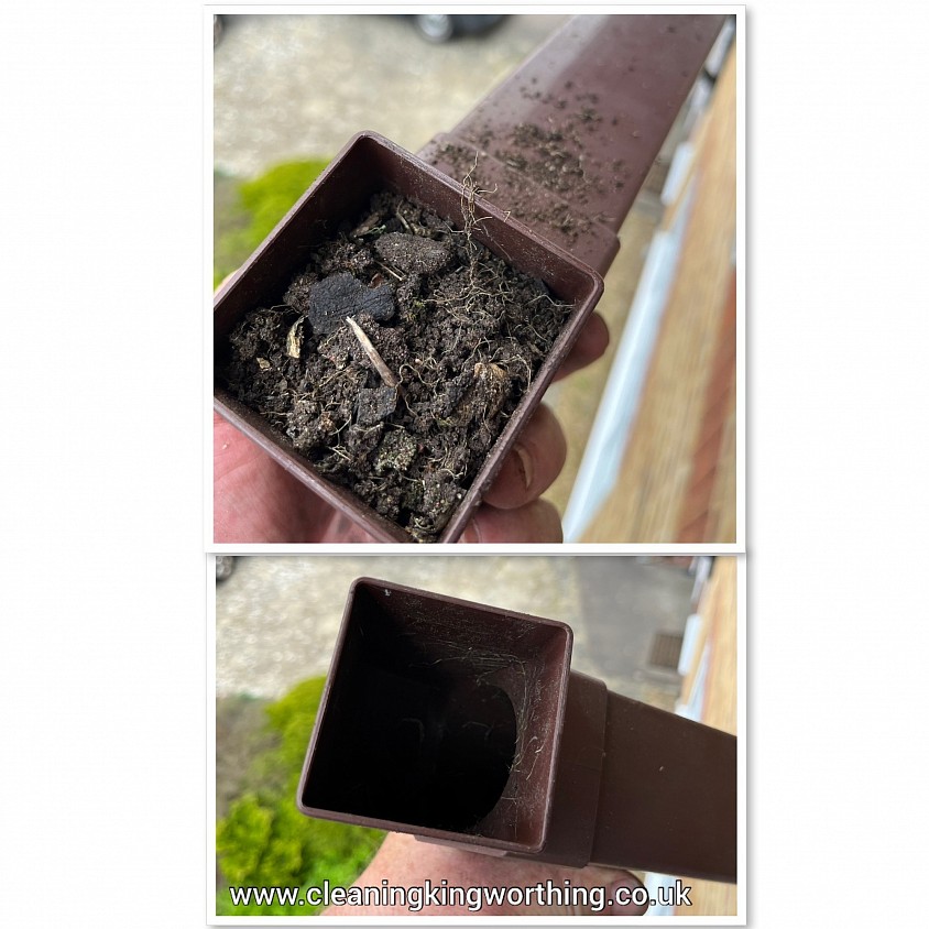 Blocked gutter clearing in Worthing