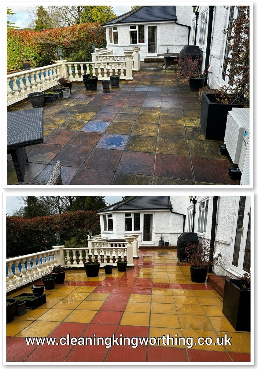 Patio pressure washing worthing